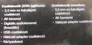 Hordozható autóban használható DVD média lejátszó 2 monitorral Veszprém - kép 10