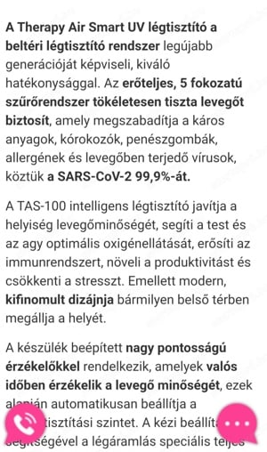 Zepter therapy Air smart levegő tisztító alig használt  - kép 7