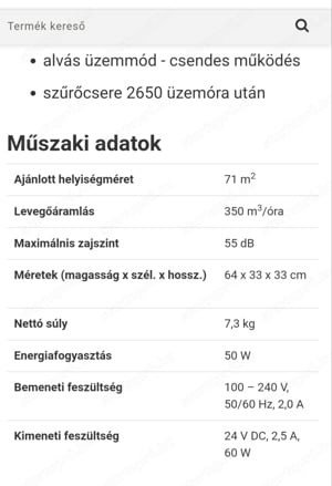 Zepter therapy Air smart levegő tisztító alig használt  - kép 4