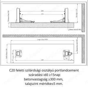 Kétoszlopos csápos emelő 4,2 t - kép 4