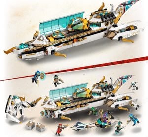 Lego komp. Ninjago 71756 Hydro Bounty  Vízi fejvadász hajó Lepin ÚJ - kép 4