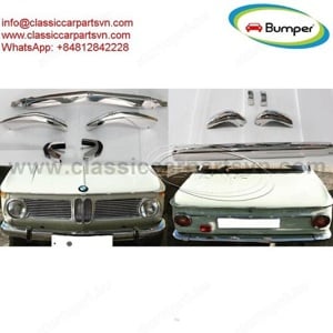 BMW 2002 bumpers (1968-1971) by stainless steel new  - kép 4