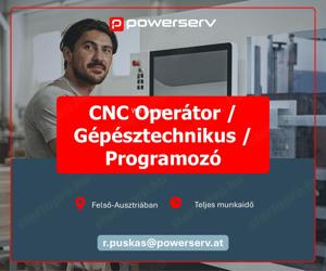 CNC Operátor   Gépésztechnikus   Programozó