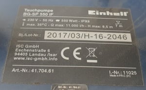 Einhell 550 Wattos búvárszivattyú eladó - kép 4