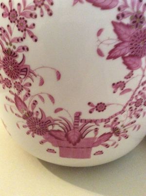 Herendi váza indiai kosármintás - kép 3