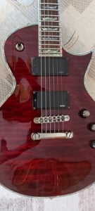 ESP LTD EC-1000 QM Deluxe See Thru Black Cherry elektromos gitár - kép 2