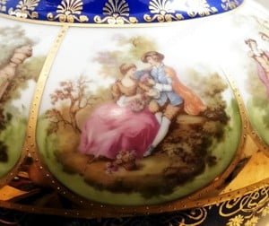 Vintage Germany ELW BAVARIA. Porcelán váza romantikus jelenetekkel, hibátlan - kép 5