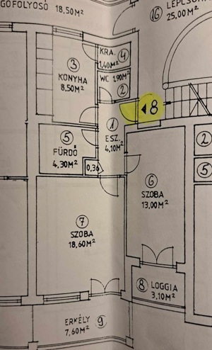 Monoron uszoda közelében, 1. emeleti, 58 m2-es, 2 szobás, téglaépítésű, erkélyes lakás - kép 11