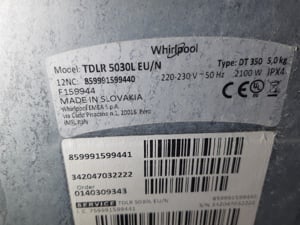 Whirpool TDLR 5030L 6 sense 5kg mosógép csapágyas működő - kép 5