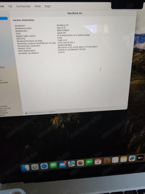 Apple Mac Book Air 2023 M2 15 Starlight 256 GB  - kép 8