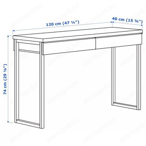 Magasfényű Ikeás íróasztal - kép 5