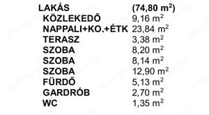 Nyíregyháza belvárosában 1.emeleti, 75 nm-es, 3 szoba-nappalis, tégla építésű, erkélyes lakás eladó! - kép 16