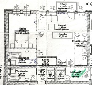 Malomkertben 1. emeleti 61 nm-es 2021-ben épült újszerű lakás eladó! - kép 15