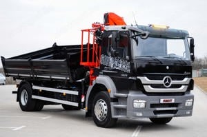 Mercedes - Benz AXOR 1829 - Billenőplatós - Darugémes teherautó EURO 5 - kép 9