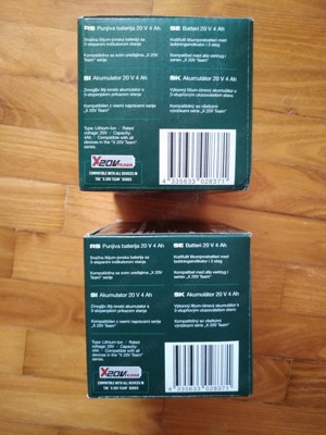 2 db Parkside PAP 20 B3 20 Volt 4 Ah lithium-ion akku akkumulátor, új, 3 év LIDL garancia - kép 2