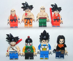 Lego Dragon Ball Z Anime figurák Songoku Android 17 Violet Krillin figura ÚJ - kép 3