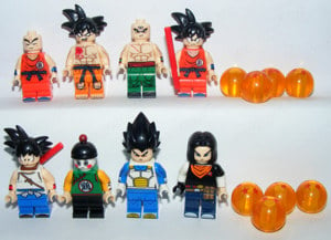 Lego Dragon Ball Z Anime figurák Songoku Android 17 Violet Krillin figura ÚJ - kép 2