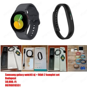 Eladó új samsung galaxy watch 5 okosóra + fitbit2