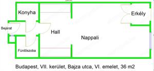 Budapest VII. kerület, Bajza utcában tehermentes, erkélyes garzonlakás eladó! - kép 12
