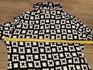 Zara mintás viszkóz miniruha M - kép 5