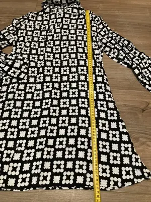 Zara mintás viszkóz miniruha M - kép 4