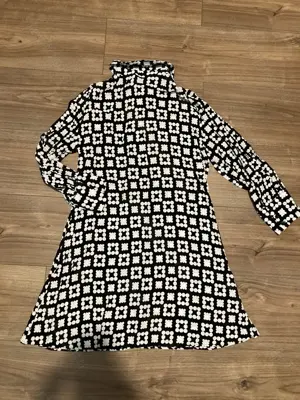 Zara mintás viszkóz miniruha M - kép 3