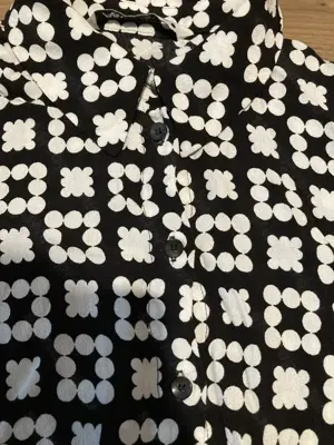 Zara mintás viszkóz miniruha M - kép 7