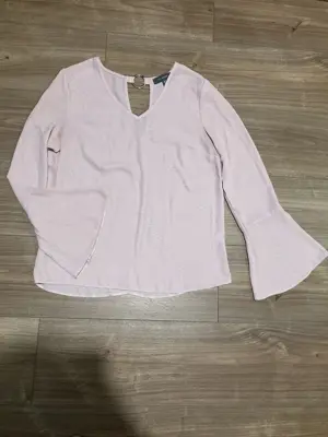 Primark harang ujjú rózsaszín csinos irodai blúz S - kép 3