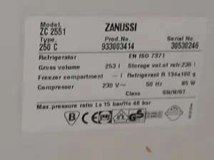 Zanussi ZC-2551 253L-es hűtőgép jól működő - kép 6