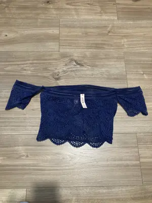 Victoria s secret kék elegáns, szexi csipkés corset top (új, címkés) S - kép 2