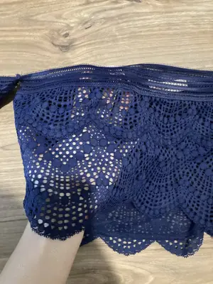 Victoria s secret kék elegáns, szexi csipkés corset top (új, címkés) S - kép 4