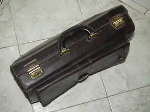 Dögnehéz régi sok rekeszes nagy Blázek & Anni férfi valódi bőrtáska bőr táska nr.3 - kép 6