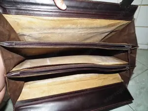 Dögnehéz régi sok rekeszes nagy Blázek & Anni férfi valódi bőrtáska bőr táska nr.3 - kép 11