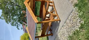 Kerti bútor zsindelytetős kerti kiülő kemény fából - kép 5