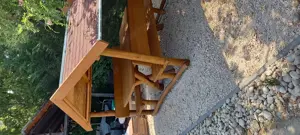 Kerti bútor zsindelytetős kerti kiülő kemény fából - kép 8
