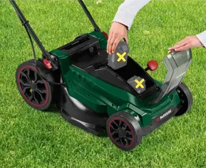 Parkside akkus fűnyíró 40 Voltos (2x20 V) dupla akkus, akku+töltő nélkül új bontatlan 3 év garancia - kép 13