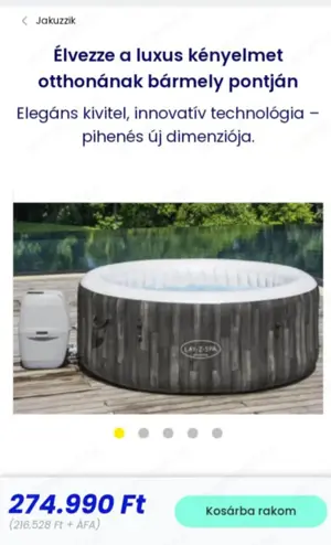 Bestway Lay-Z-Spa Bahamas jacuzzi masszázsmedence eladó,TELJESEN ÚJ! - kép 5