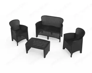 Gorin 4 személyes kerti bútorszett Antracit - kép 3