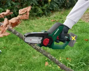 Parkside akkus mini láncfűrész cserjevágó bozótvágó új, bontatlan dobozában, akku és töltő nélkül - kép 7