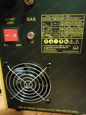 Powermat 220 Amper MIG-MAG Flux MMA TIG Co2 szinergikus hegesztő hegesztőgép, 2 év garancia, új - kép 9