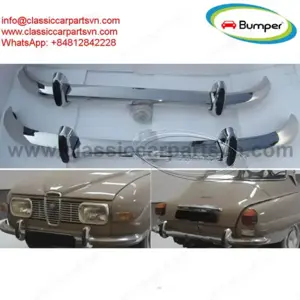 Saab 96 (1965-1975) longnose bumpers by stainless steel new 