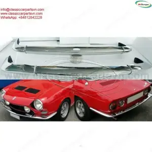 Simca 1200S coupé Bertone (1967-1971) bumpers by stainless steel new 