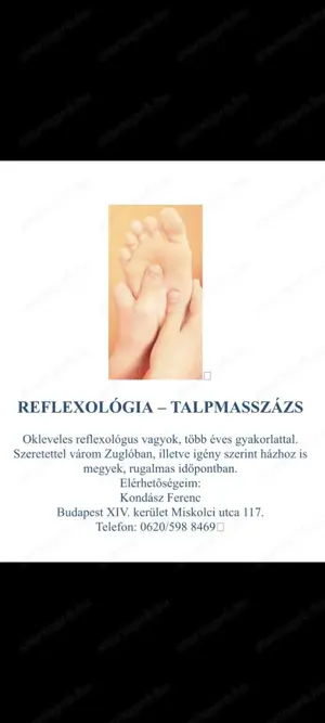 Reflexologia  talpmasszázs 