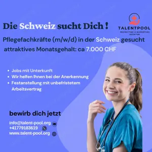 Ápolók Svájcba   Ingyenes szállás + 7.000 CHF hó fizetés