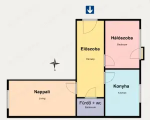 Kiskunhalas Esze Tamás lakótelepen 2. em. 2 szobás lakás! - kép 2