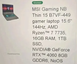 Eladó MSI gamer laptop - kép 2