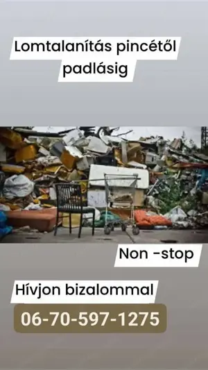 Lomtalanítás költöztetés ház kipakolás pincétől a padlásig 