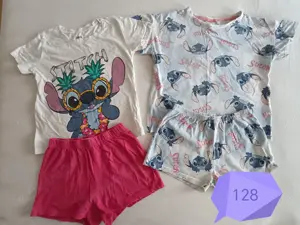 Gyerek lány nyári és téli pizsama 128, 134-es - kép 2