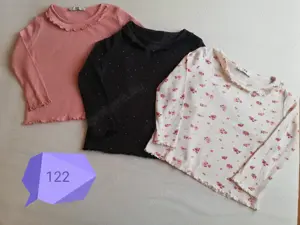 Gyerek lány hosszú ujjú pamut póló 68 - 128-as méretek - kép 3
