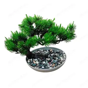 Ovális Bonsai cserép mesterséges növénnyel   24x14x20 cm,